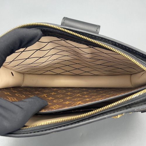 Louis Vuitton Trunk Clutch Monogram Brown Black