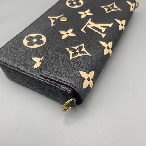 Louis Vuitton Pochette Felicie Chain Wallet Monogram Empreinte Giant Black White