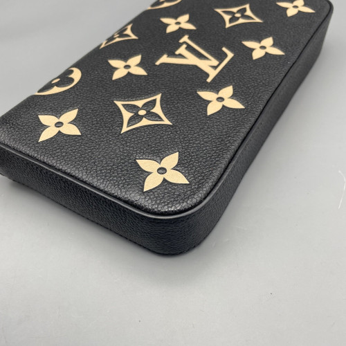 Louis Vuitton Pochette Felicie Chain Wallet Monogram Empreinte Giant Black White