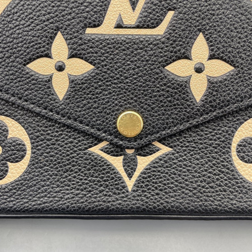 Louis Vuitton Pochette Felicie Chain Wallet Monogram Empreinte Giant Black White