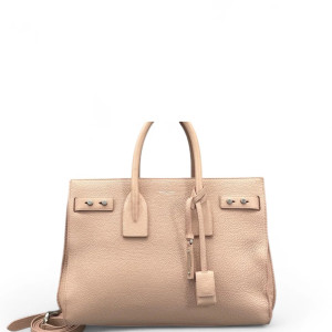 Yves Saint Laurent Medium Sac De Jour Grained Calfskin Nude Pink