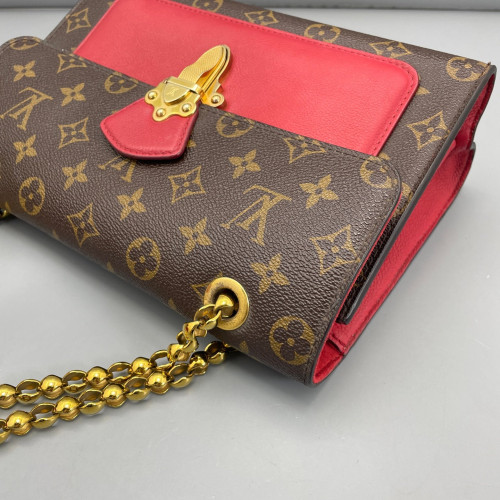 Louis Vuitton Victoire Monogram Red Brown