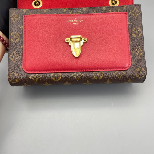 Louis Vuitton Victoire Monogram Red Brown