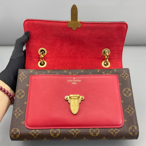 Louis Vuitton Victoire Monogram Red Brown