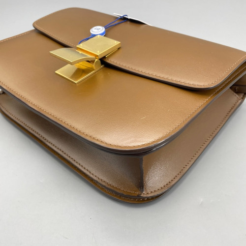 Celine Medium Classic Box Smooth Calfskin Tan Celine Medium Classic Box Smooth Calfskin Tan