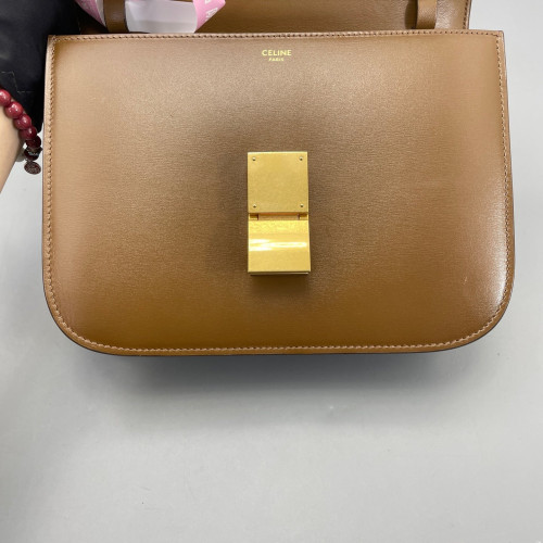 Celine Medium Classic Box Smooth Calfskin Tan Celine Medium Classic Box Smooth Calfskin Tan