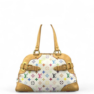 Louis Vuitton Claudia Satchel Monogram Multicolor White