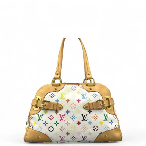 Louis Vuitton Claudia Satchel Monogram Multicolor White