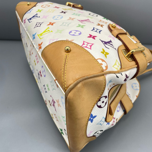Louis Vuitton Claudia Satchel Monogram Multicolor White
