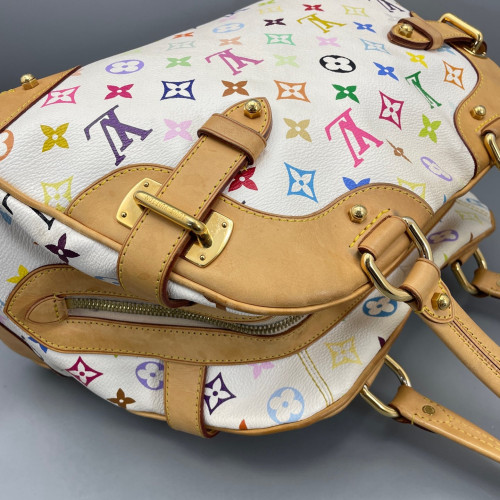 Louis Vuitton Claudia Satchel Monogram Multicolor White