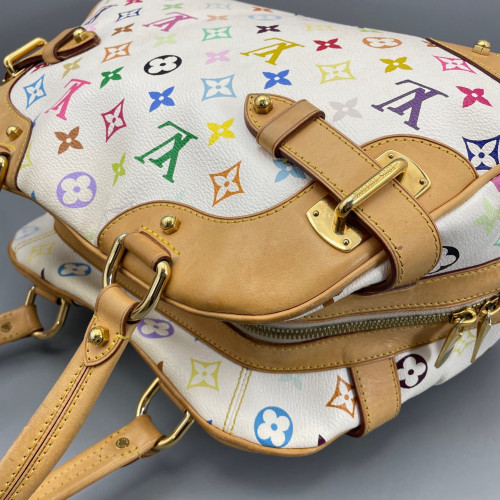 Louis Vuitton Claudia Satchel Monogram Multicolor White