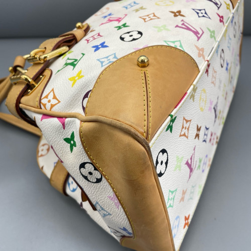 Louis Vuitton Claudia Satchel Monogram Multicolor White