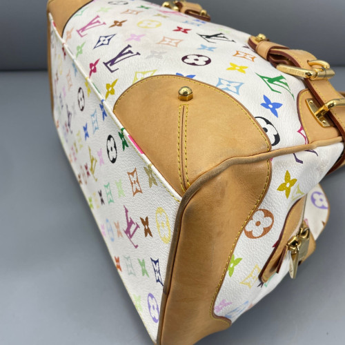 Louis Vuitton Claudia Satchel Monogram Multicolor White