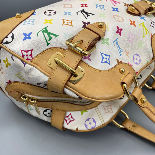 Louis Vuitton Claudia Satchel Monogram Multicolor White