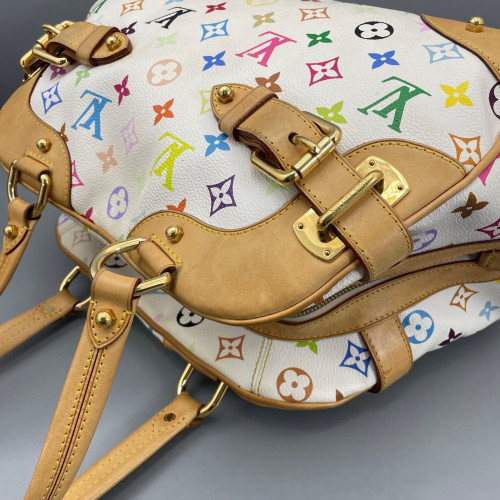 Louis Vuitton Claudia Satchel Monogram Multicolor White