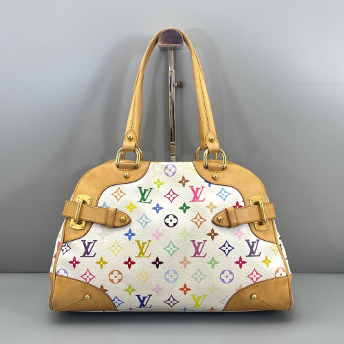 Louis Vuitton Claudia Satchel Monogram Multicolor White