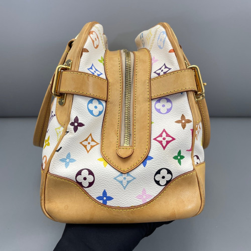 Louis Vuitton Claudia Satchel Monogram Multicolor White