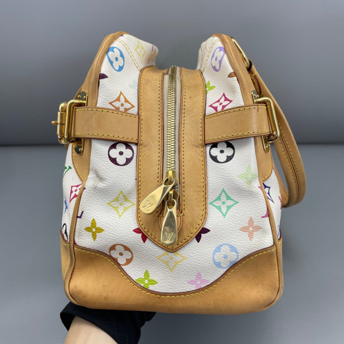 Louis Vuitton Claudia Satchel Monogram Multicolor White