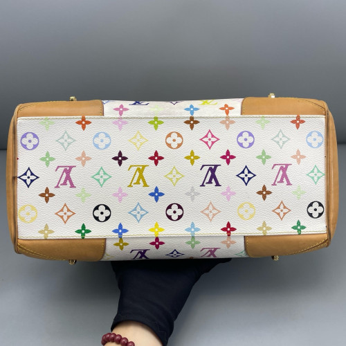 Louis Vuitton Claudia Satchel Monogram Multicolor White