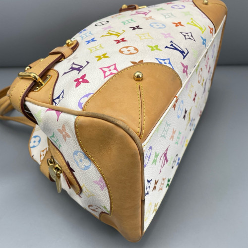 Louis Vuitton Claudia Satchel Monogram Multicolor White