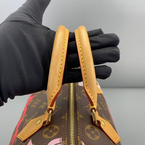 Louis Vuitton Speedy 30 Monogram Brown Pink White Louis Vuitton Speedy 30 Monogram Brown Pink White