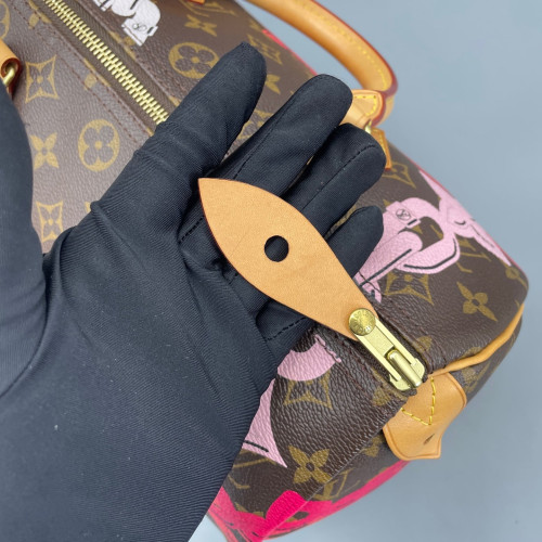 Louis Vuitton Speedy 30 Monogram Brown Pink White Louis Vuitton Speedy 30 Monogram Brown Pink White