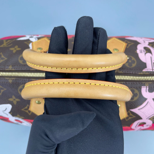 Louis Vuitton Speedy 30 Monogram Brown Pink White Louis Vuitton Speedy 30 Monogram Brown Pink White