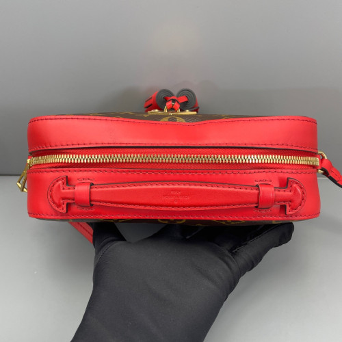 Louis Vuitton Saintonge Monogram Brown Red