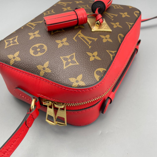 Louis Vuitton Saintonge Monogram Brown Red
