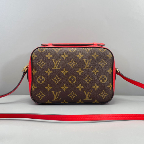 Louis Vuitton Saintonge Monogram Brown Red