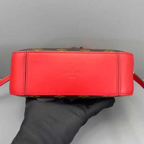 Louis Vuitton Saintonge Monogram Brown Red