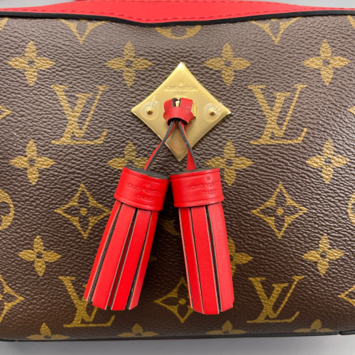 Louis Vuitton Saintonge Monogram Brown Red