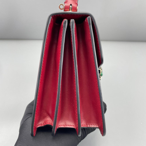 Bvlgari Small Serpenti Forever Top Handle Bag Smooth Calfskin Red