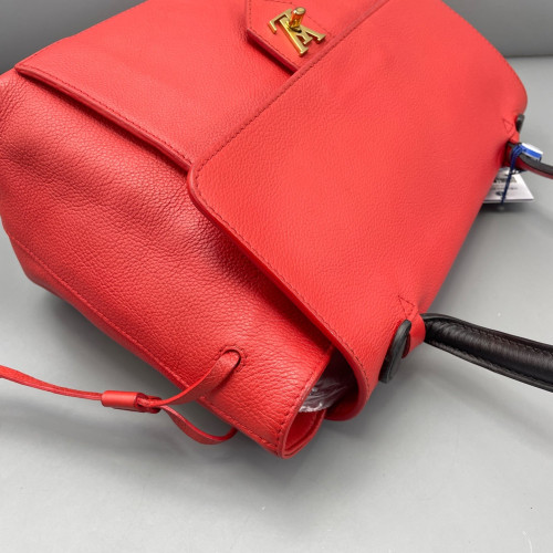 Louis Vuitton Lockme Handbag MM Calfskin Red
