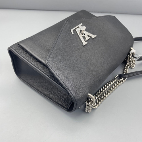 Louis Vuitton Mylockme Chain Bag BB Calfskin Black Louis Vuitton Mylockme Chain Bag BB Calfskin Black