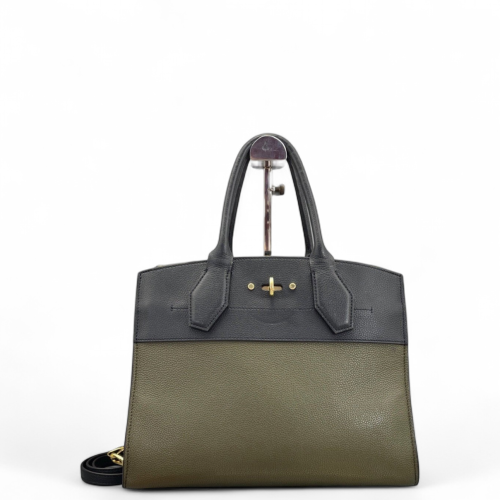 Louis Vuitton City Steamer MM Calfskin Black Green