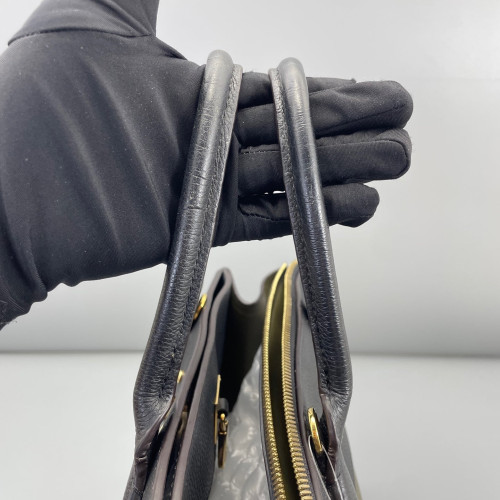 Louis Vuitton City Steamer MM Calfskin Black Green