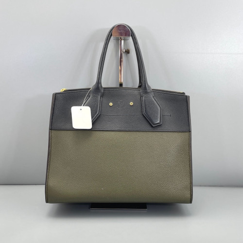 Louis Vuitton City Steamer MM Calfskin Black Green