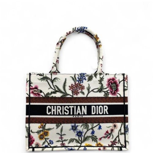 Dior Medium Book Tote Canvas White Black Brown Dior Medium Book Tote Canvas White Black Brown