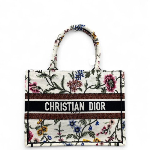 Dior Medium Book Tote Canvas White Black Brown Dior Medium Book Tote Canvas White Black Brown