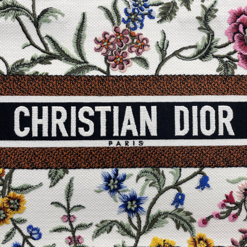 Dior Medium Book Tote Canvas White Black Brown Dior Medium Book Tote Canvas White Black Brown