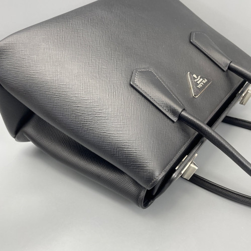 Prada Two-Way Bag Saffiano Calfskin Black