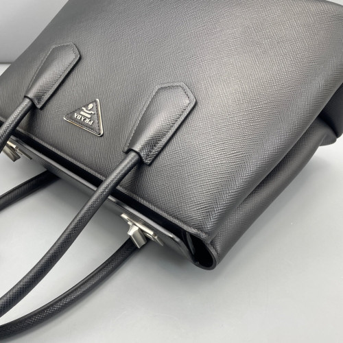 Prada Two-Way Bag Saffiano Calfskin Black