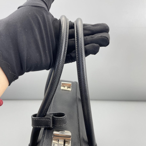 Prada Two-Way Bag Saffiano Calfskin Black