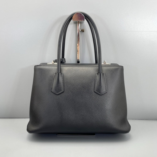 Prada Two-Way Bag Saffiano Calfskin Black