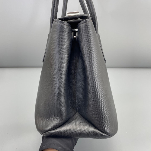 Prada Two-Way Bag Saffiano Calfskin Black