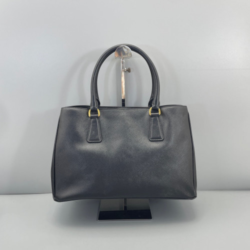 Prada Medium Galleria Double Zip Tote Saffiano Calfskin Black
