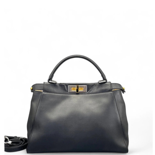 Fendi Peekaboo I See U Medium Smooth Calfskin Black