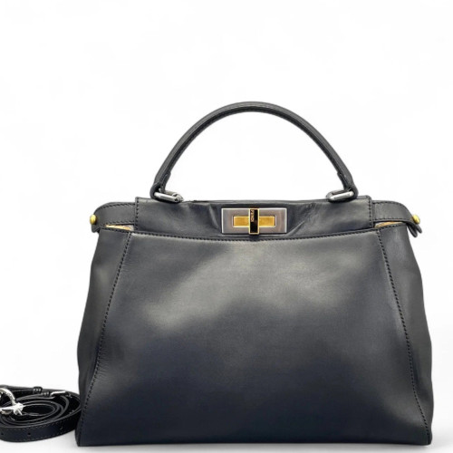 Fendi Peekaboo I See U Medium Smooth Calfskin Black