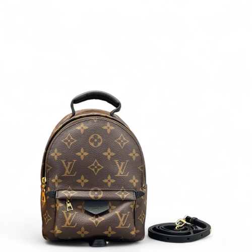 Louis Vuitton Palm Springs Backpack Mini Monogram Brown Black